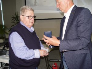 12.09.2019, Chemnitz,Solaristurm,Tagung auf StandortebeneHauptmann d.R. Thomas Viertel bedankt sich bei Oberst a.D. Bernd Biedermann für den interessanten und emotionalen Vortrag.Damit fand die Tagung auf Standortebene seinen Abschluss.2020